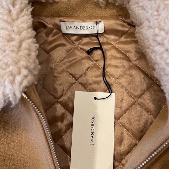 NWT JW Anderson Embroidered Wool Shearling Bomber Jacket - Picture 7 of 11
